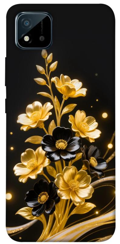 Чехол itsPrint Golden shine для Realme C11 (2021), цветы, купить оптом с доставкой