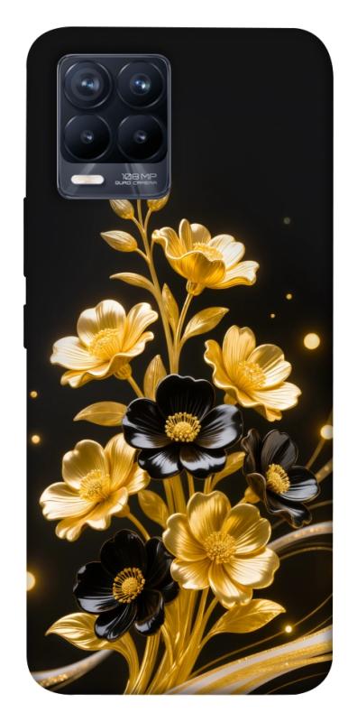 Чохол itsPrint Golden shine для Realme 8, квіти, купити оптом з доставкою