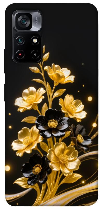 Чехол itsPrint Golden shine для Xiaomi Poco M4 Pro 5G, цветы, купить оптом с доставкой