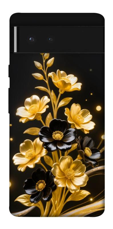 Чехол itsPrint Golden shine для Google Pixel 6, цветы, купить оптом с доставкой