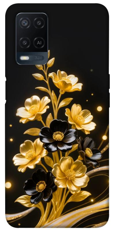 Чехол itsPrint Golden shine для Oppo A16s / A16, цветы, купить оптом с доставкой