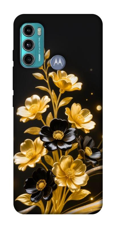 Чохол itsPrint Golden shine для Motorola Moto G60, квіти, купити оптом з доставкою