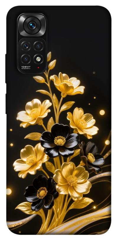Чехол itsPrint Golden shine для Xiaomi Redmi Note 11 (Global) / Note 11S, цветы, купить оптом с доставкой