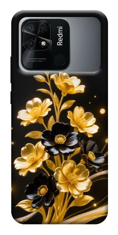 Чехол itsPrint Golden shine для Xiaomi Redmi 10C, цветы, купить оптом с доставкой
