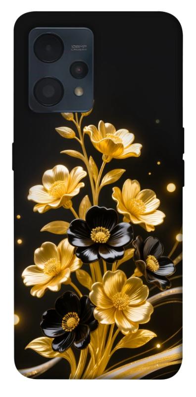 Чехол itsPrint Golden shine для Realme 9 4G / 9 Pro+, цветы, купить оптом с доставкой