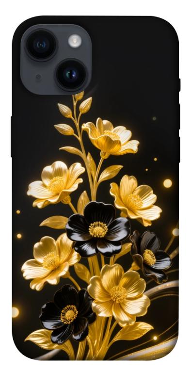 Чехол itsPrint Golden shine для Apple iPhone 14 (6.1"), цветы, купить оптом с доставкой