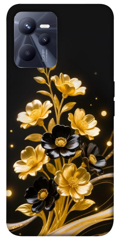 Чехол itsPrint Golden shine для Realme C35, цветы, купить оптом с доставкой