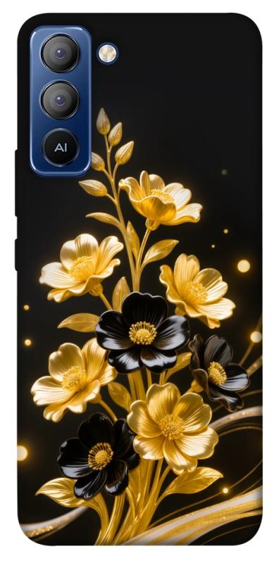Чехол itsPrint Golden shine для TECNO Pop 5 LTE, цветы, купить оптом с доставкой