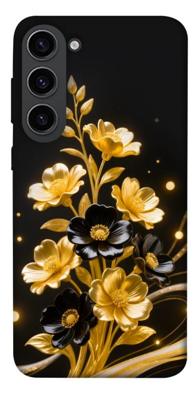 Чехол itsPrint Golden shine для Samsung Galaxy S23, цветы, купить оптом с доставкой