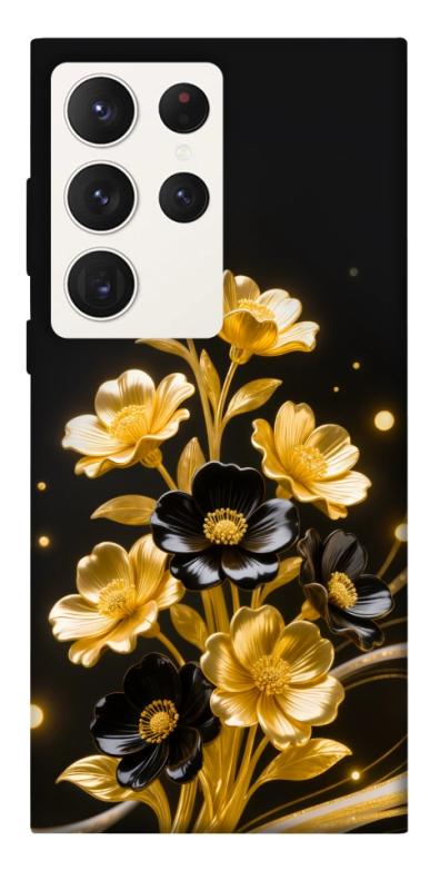 Чехол itsPrint Golden shine для Samsung Galaxy S23 Ultra, цветы, купить оптом с доставкой