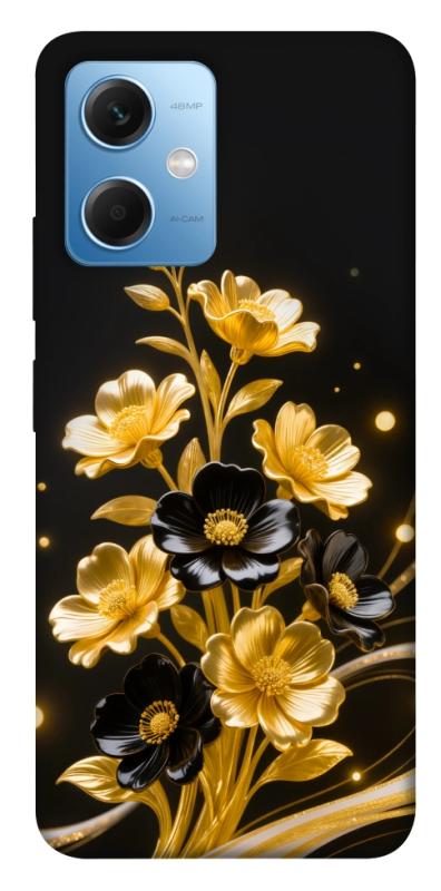 Чехол itsPrint Golden shine для Xiaomi Redmi Note 12 5G, цветы, купить оптом с доставкой