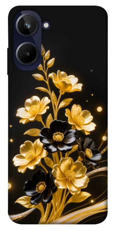 Чехол itsPrint Golden shine для Realme 10 4G, цветы, купить оптом с доставкой