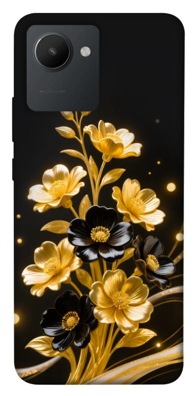 Чехол itsPrint Golden shine для Realme C30, цветы, купить оптом с доставкой