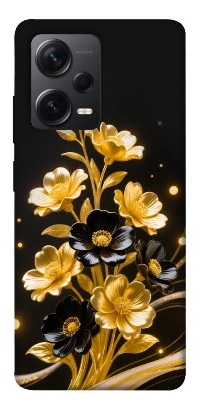 Чехол itsPrint Golden shine для Xiaomi Redmi Note 12 Pro+ 5G, цветы, купить оптом с доставкой