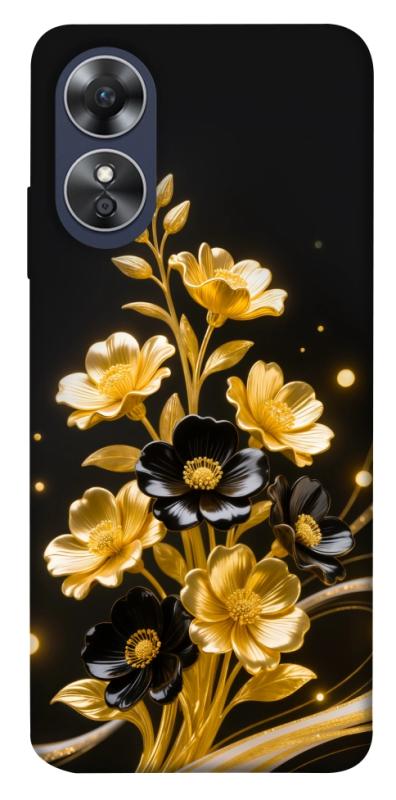 Чехол itsPrint Golden shine для Oppo A17, цветы, купить оптом с доставкой