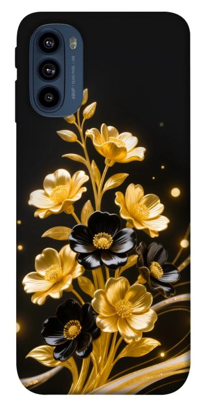 Чехол itsPrint Golden shine для Motorola Moto G41, цветы, купить оптом с доставкой
