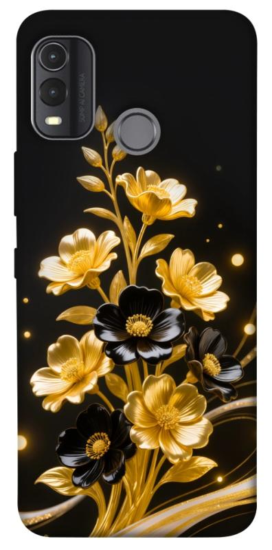 Чехол itsPrint Golden shine для Nokia G11 Plus, цветы, купить оптом с доставкой