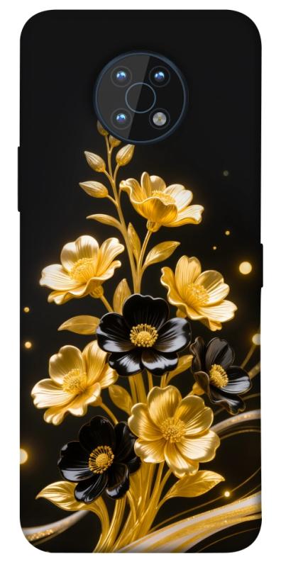 Чехол itsPrint Golden shine для Nokia G50, цветы, купить оптом с доставкой