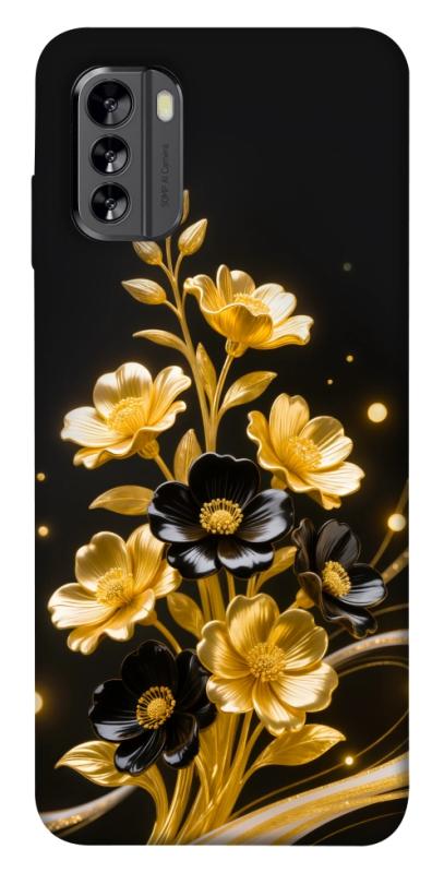 Чехол itsPrint Golden shine для Nokia G60, цветы, купить оптом с доставкой