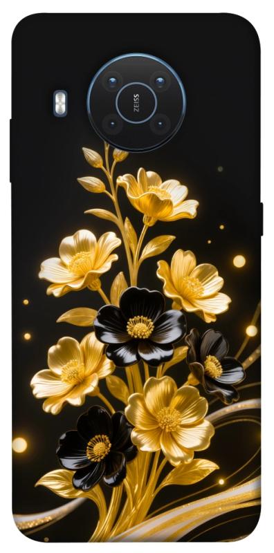 Чехол itsPrint Golden shine для Nokia X10 / X20, цветы, купить оптом с доставкой