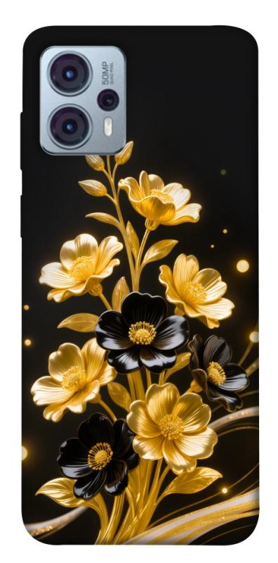 Чехол itsPrint Golden shine для Motorola Moto G23, цветы, купить оптом с доставкой