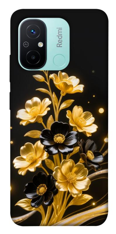 Чехол itsPrint Golden shine для Xiaomi Redmi 12C, цветы, купить оптом с доставкой
