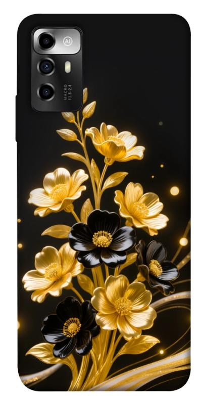 Чехол itsPrint Golden shine для ZTE Blade A72, цветы, купить оптом с доставкой