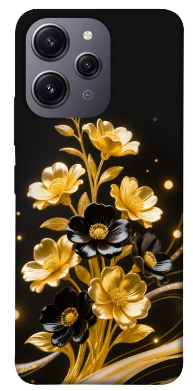 Чехол itsPrint Golden shine для Xiaomi Redmi 12, цветы, купить оптом с доставкой