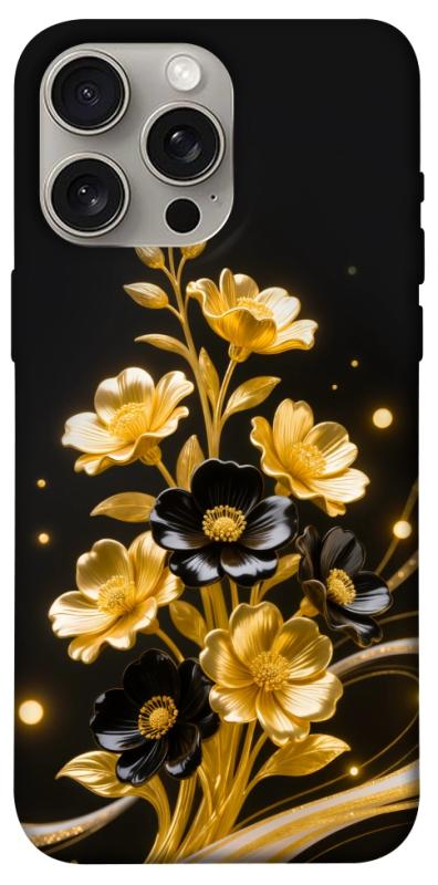 Чехол itsPrint Golden shine для Apple iPhone 15 Pro Max (6.7"), цветы, купить оптом с доставкой