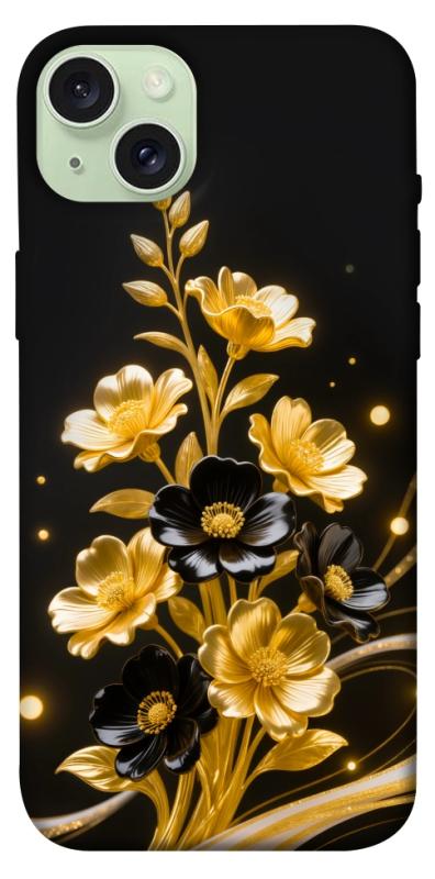 Чехол itsPrint Golden shine для Apple iPhone 15 Plus (6.7"), цветы, купить оптом с доставкой