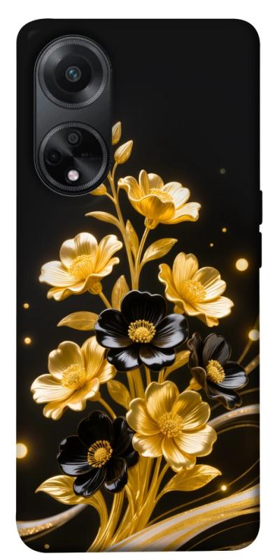 Чехол itsPrint Golden shine для Oppo A98, цветы, купить оптом с доставкой