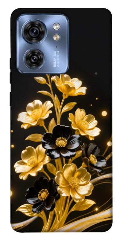 Чехол itsPrint Golden shine для Motorola Edge 40, цветы, купить оптом с доставкой