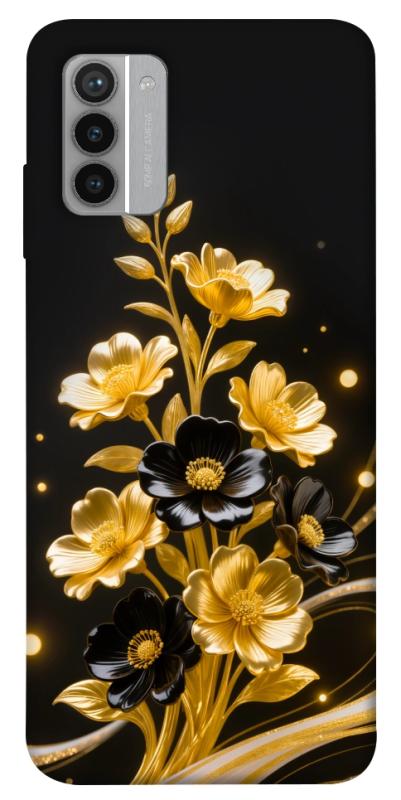 Чехол itsPrint Golden shine для Nokia G42, цветы, купить оптом с доставкой