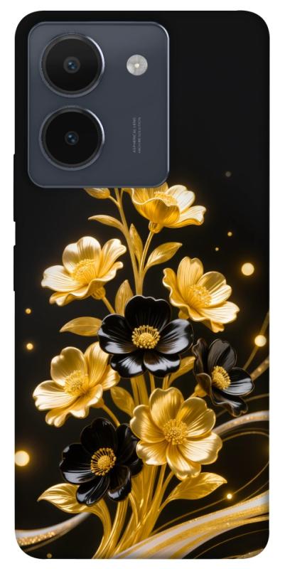 Чехол itsPrint Golden shine для Vivo Y36, цветы, купить оптом с доставкой