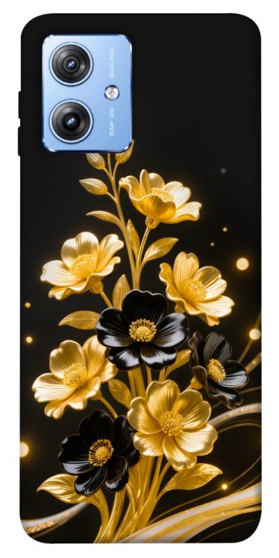 Чохол itsPrint Golden shine для Motorola Moto G84, квіти, купити оптом з доставкою