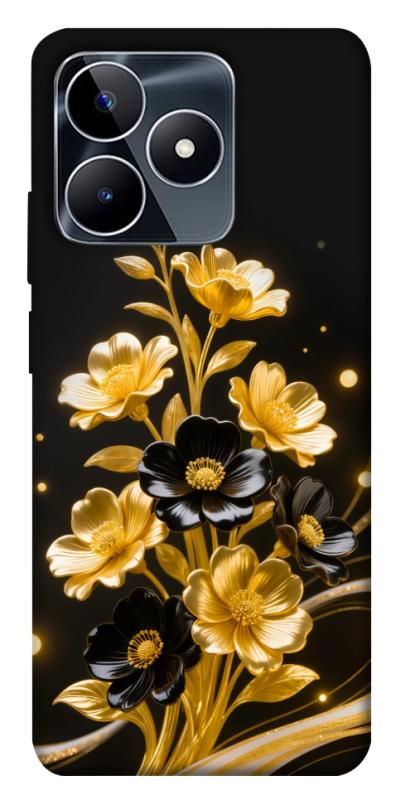 Чехол itsPrint Golden shine для Realme C53, цветы, купить оптом с доставкой
