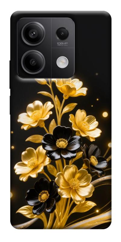 Чехол itsPrint Golden shine для Xiaomi Redmi Note 13 5G, цветы, купить оптом с доставкой