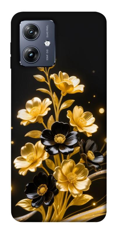 Чехол itsPrint Golden shine для Motorola Moto G54, цветы, купить оптом с доставкой