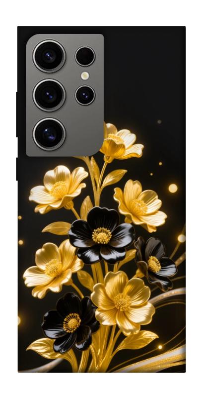 Чехол itsPrint Golden shine для Samsung Galaxy S24 Ultra, цветы, купить оптом с доставкой