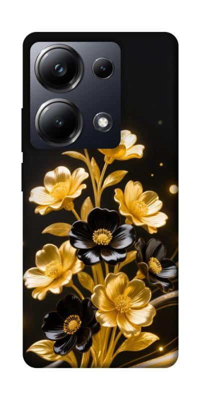 Чехол itsPrint Golden shine для Xiaomi Redmi Note 13 Pro 4G, цветы, купить оптом с доставкой
