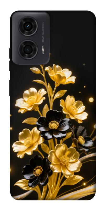 Чехол itsPrint Golden shine для Motorola Moto G24, цветы, купить оптом с доставкой