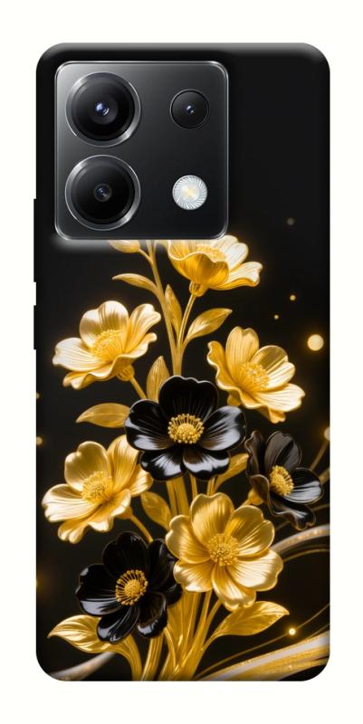 Чехол itsPrint Golden shine для Xiaomi Poco X6, цветы, купить оптом с доставкой