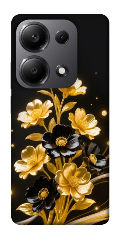 Чехол itsPrint Golden shine для Xiaomi Poco X6, цветы, купить оптом с доставкой