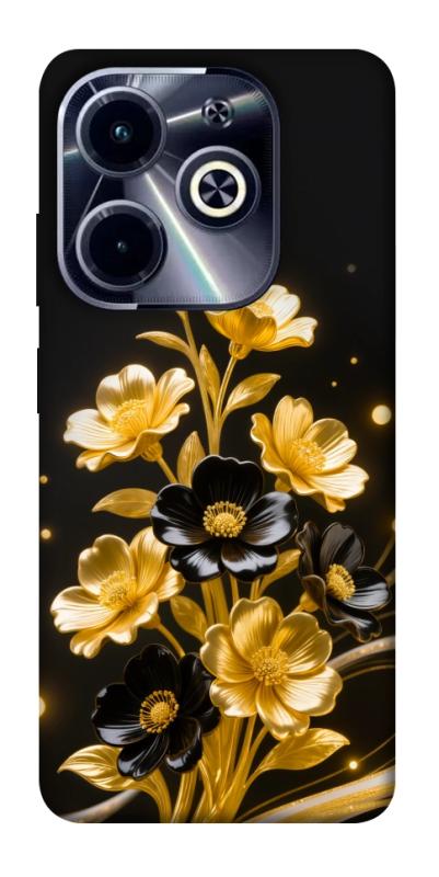 Чехол itsPrint Golden shine для Infinix Hot 40i, цветы, купить оптом с доставкой