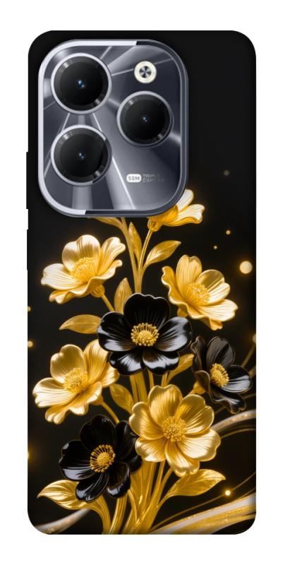 Чехол itsPrint Golden shine для Infinix Hot 40, цветы, купить оптом с доставкой