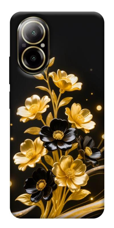Чехол itsPrint Golden shine для Realme C67 4G, цветы, купить оптом с доставкой