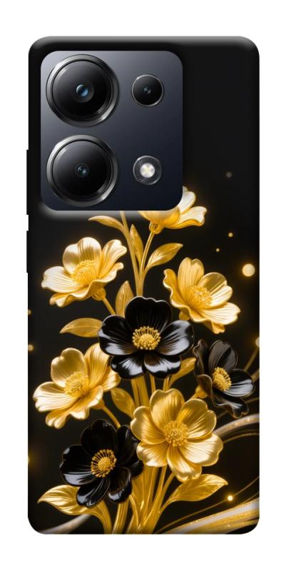 Чехол itsPrint Golden shine для Xiaomi Redmi 13 4G / Poco M6 4G, цветы, купить оптом с доставкой