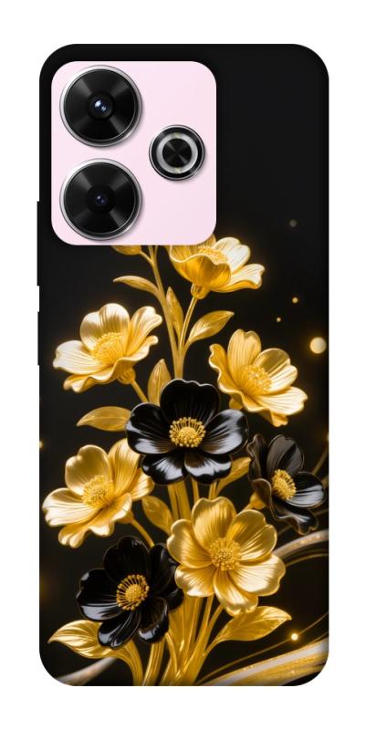 Чехол itsPrint Golden shine для Xiaomi Redmi 13 4G / Poco M6 4G, цветы, купить оптом с доставкой