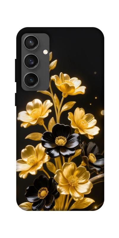 Чехол itsPrint Golden shine для Samsung Galaxy S24 FE, цветы, купить оптом с доставкой