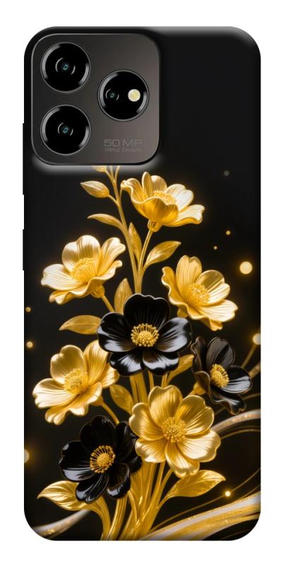 Чехол itsPrint Golden shine для ZTE Blade V50 Desing 4G, цветы, купить оптом с доставкой